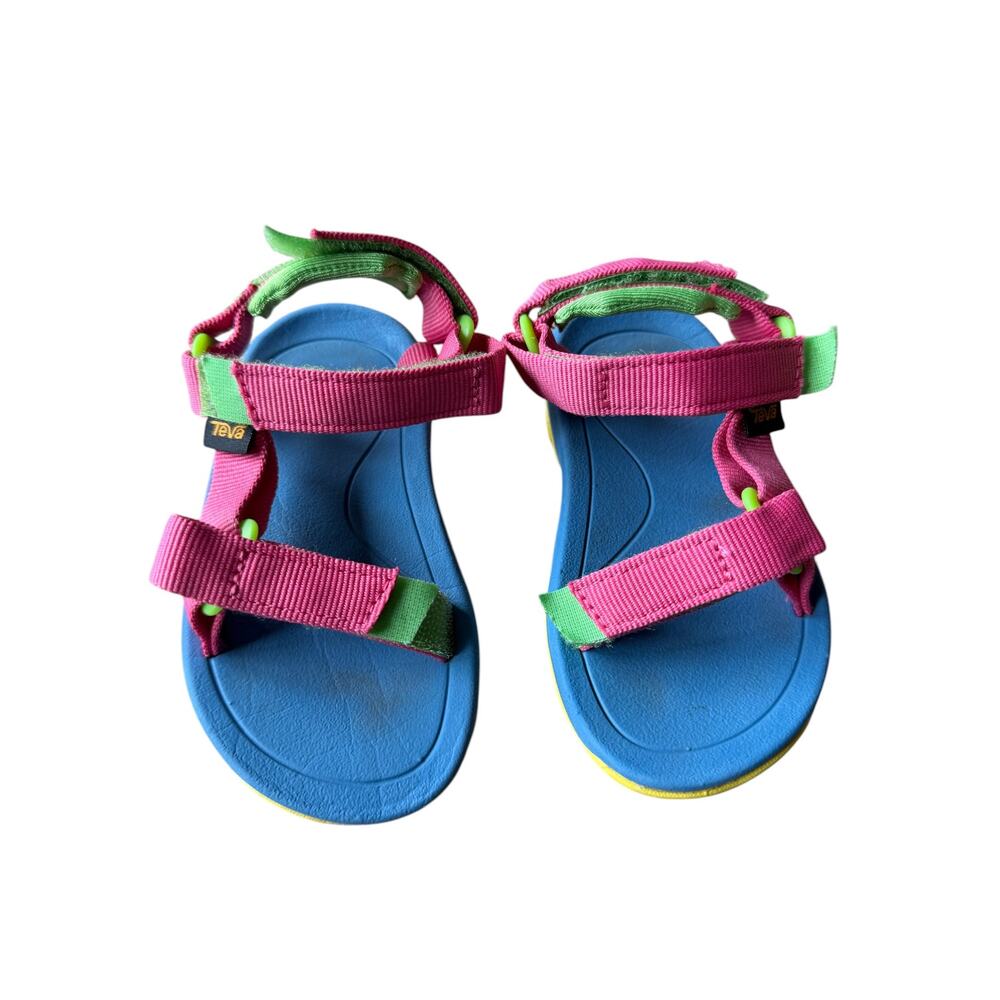 Teva Kids Hurricane XLT2 Sandals Colorblock Pink Green Size 6